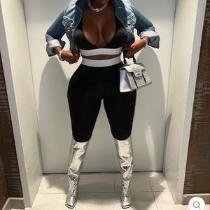 Black and White 2 Piece Pants Set